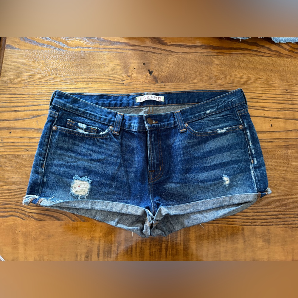 J Brand Dark Blue Jean Shorts